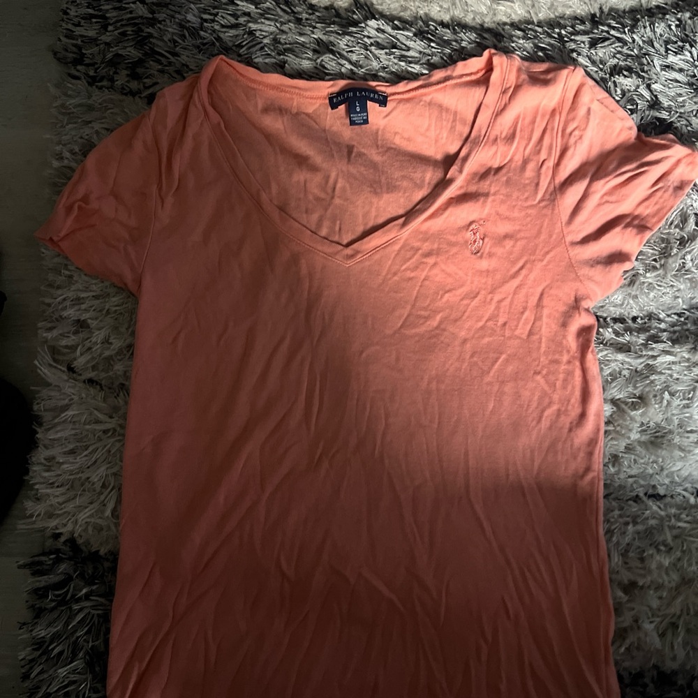Ralph Lauren Pink Fitted Short Sleeve T-Shirt